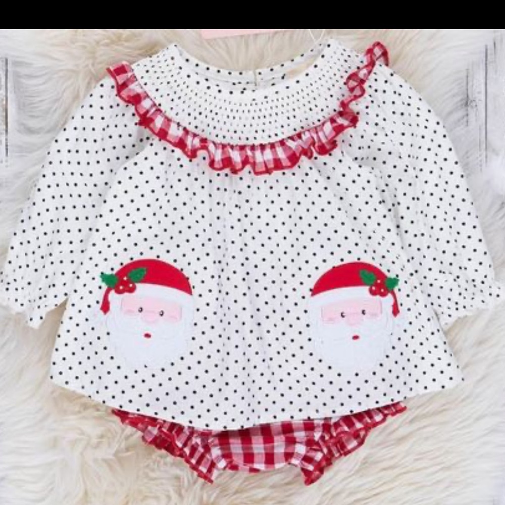 girls smocked diaper cover outfit